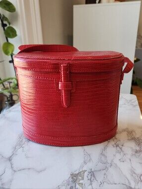 Red Cylinder Crossbody Bag